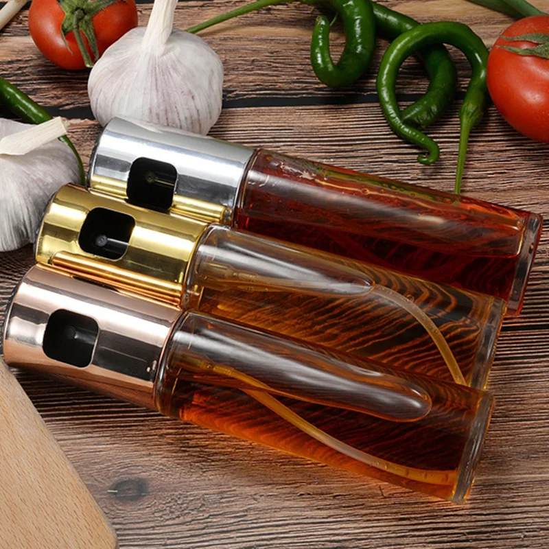 100Ml BBQ Baking Olive Oil Spray Bottle Oil Vinegar Spray Bottles Water Pump Gravy Grill BBQ Sprayer Kitchen Tools