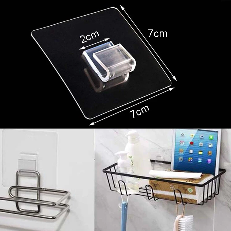 Transparent Wall Hooks Strong Self Adhesive Kitchen bathroom Storage Hooks Hangers Suction Cup Heavy Load Hook Holder Rack