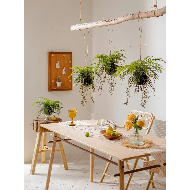 Simulated fern hanging ball hanging landscaping fake green plants advanced sense indoor wall decoration bionic plants