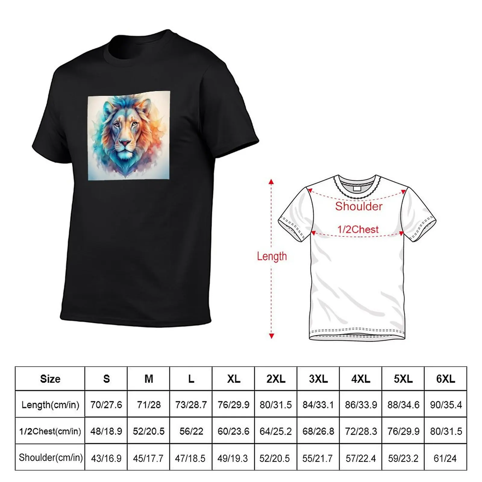 Leo Lion Stencil T-Shirt for a boy customs animal prinfor boys quick drying mens t shirts casual stylish