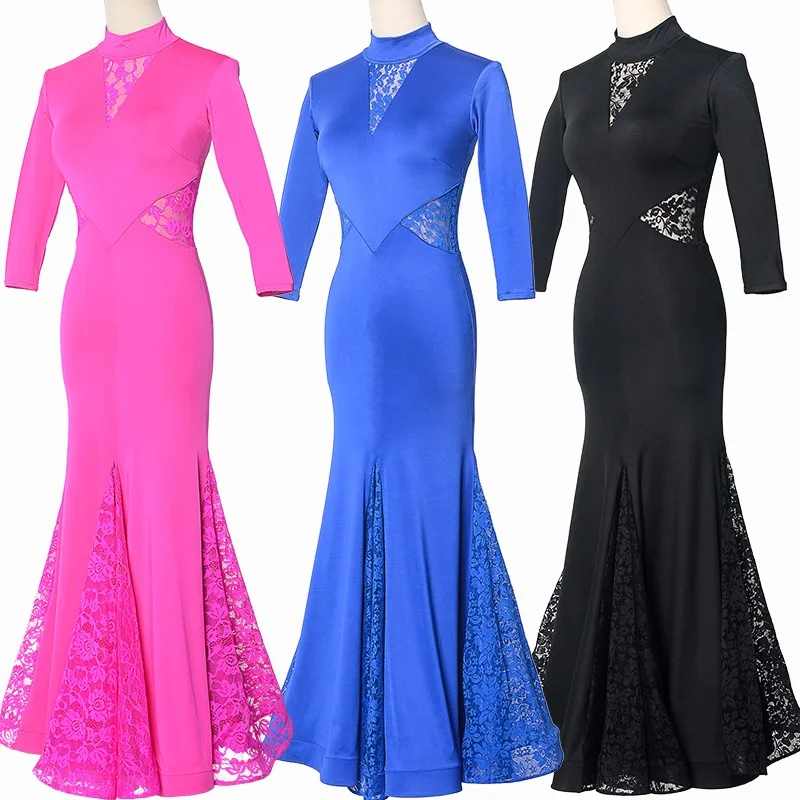 

New Lace Waltz Dress Rumba Standard Smooth Dance Dresses Standard Social Dress Ballroom Dance Competition Dress