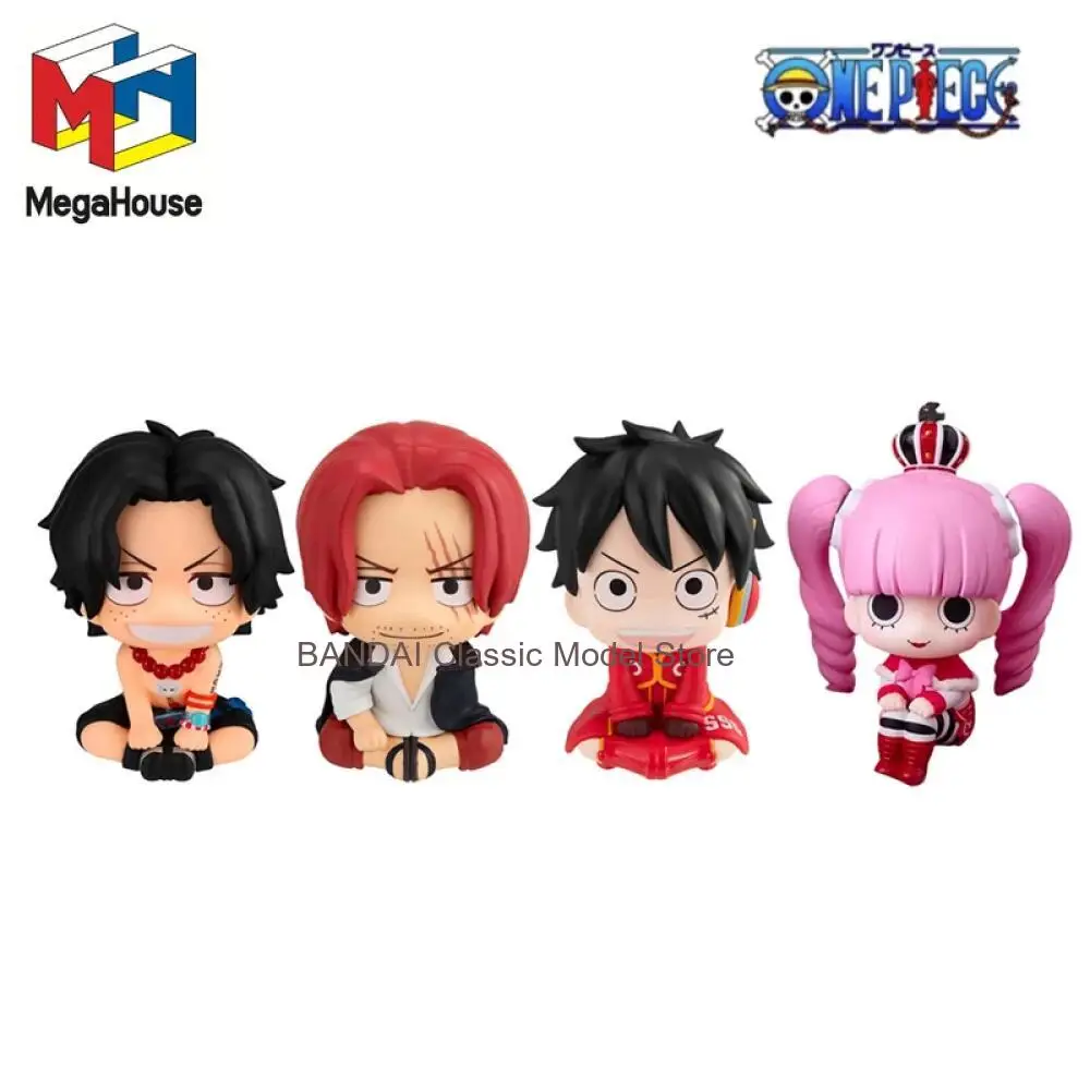 

MegaHouse Original Look Up One Piece: Шанкс, Портгас Д. Эйс, Монки Д. Луффи, Перона (версия Egghead) Аниме-фигурки, игрушки, подарок для детей