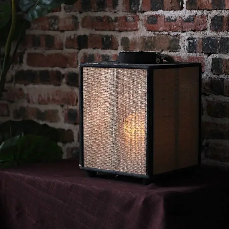 

Linen candlestick floor table desk Retro lampshade for candle lamp tea room simple style lantern decoration ornaments