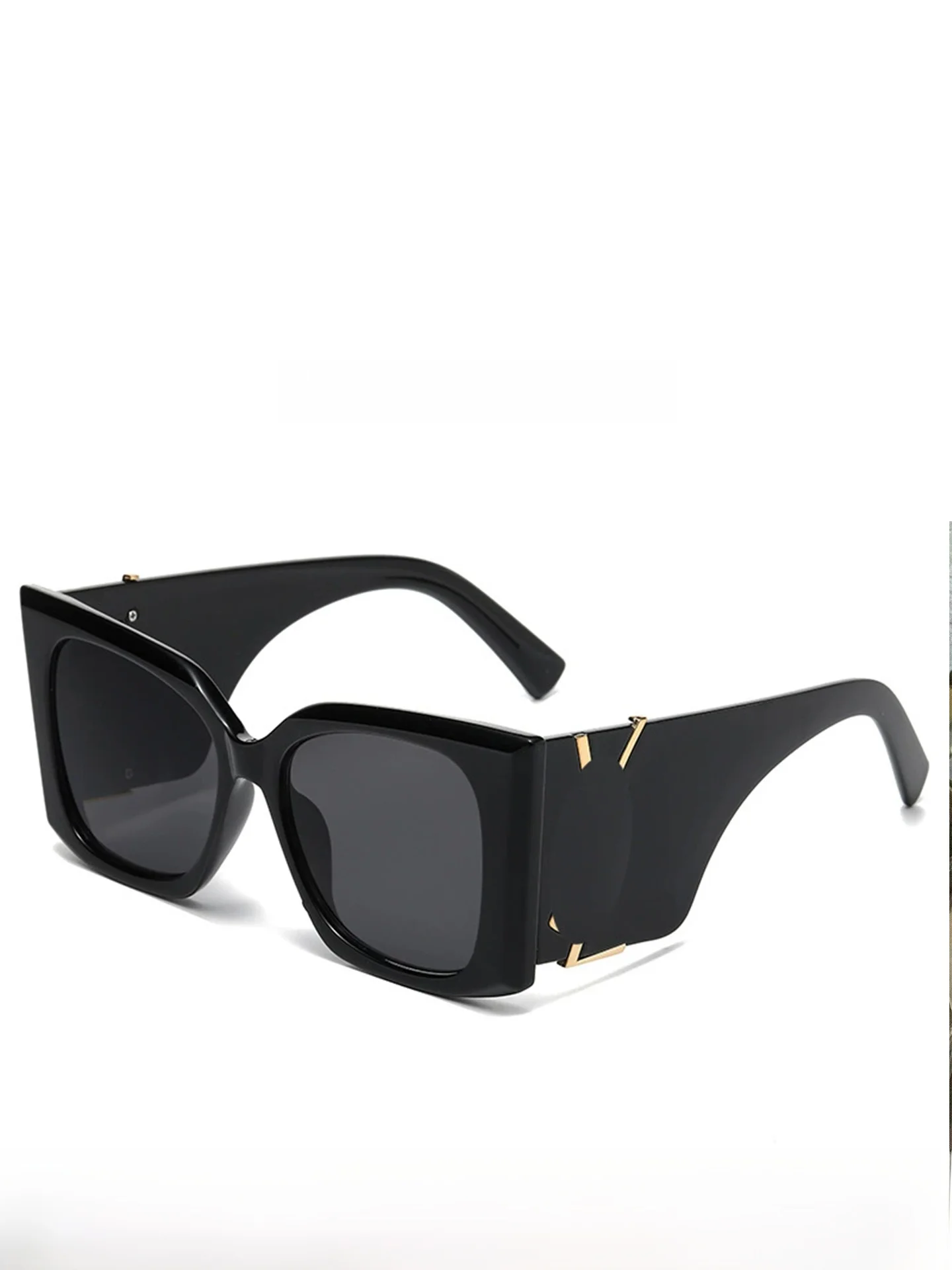 ハーベリープレミアムラージフレームスクエアサングラス女性用2026新作キャットアイスリムフェイスサングラスファッショナブルスポーティクラシックスタイル