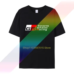 GR  Gazoo Racing Summer New High Quality Men T Shirt Casual Short Sleeve Cotton T Shirt