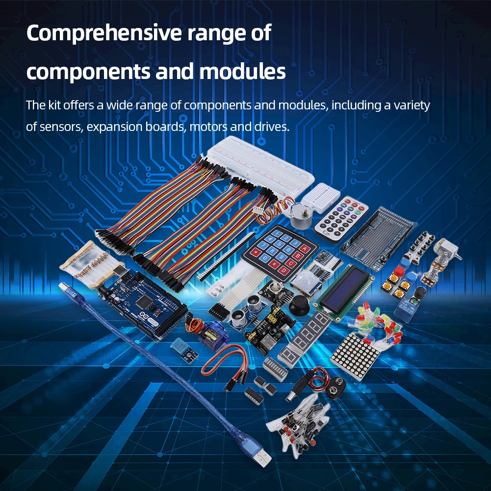 MEGA2560 Project The Most Complete Starter Kit Motor Servo Ultrasonic Ranging Relay with LCD1602 for Arduino