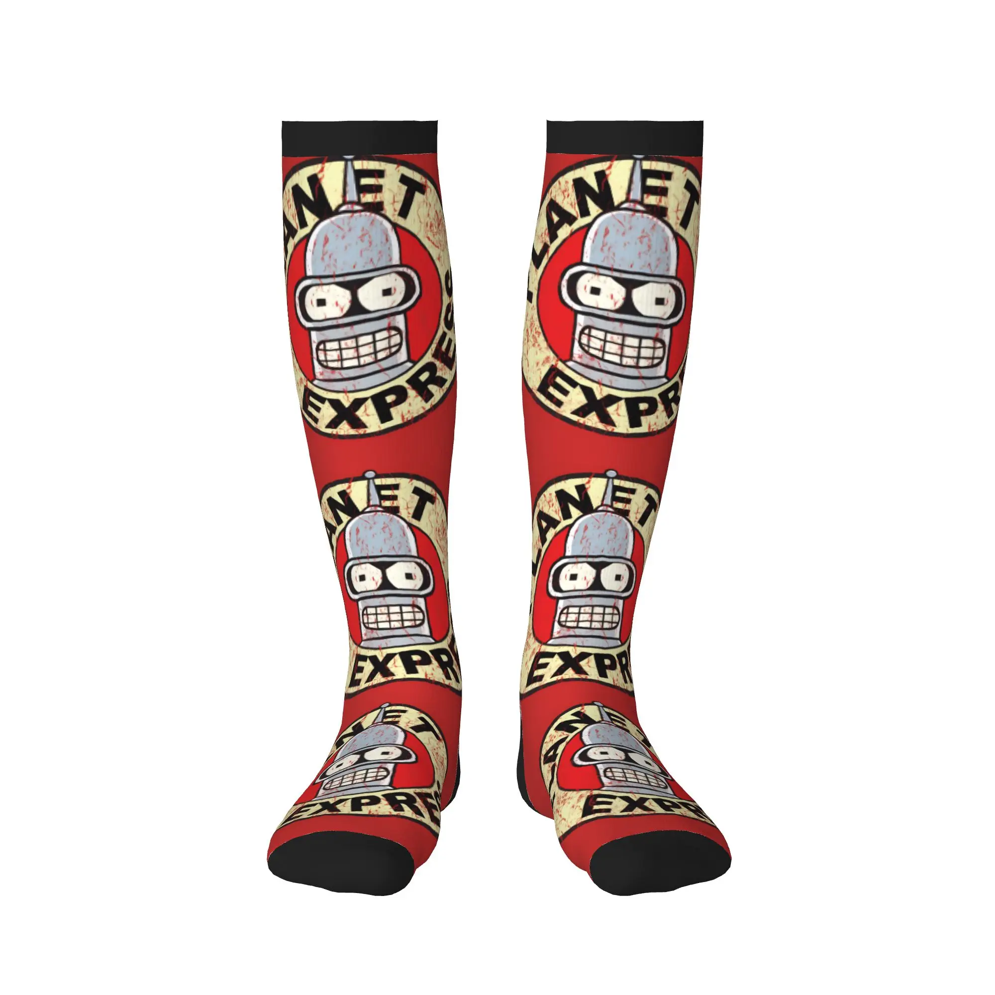 Fun Print Comedy Animation Futuramas Socks for Men Women Stretchy Summer Autumn Winter  Sports Compression Socks view 2