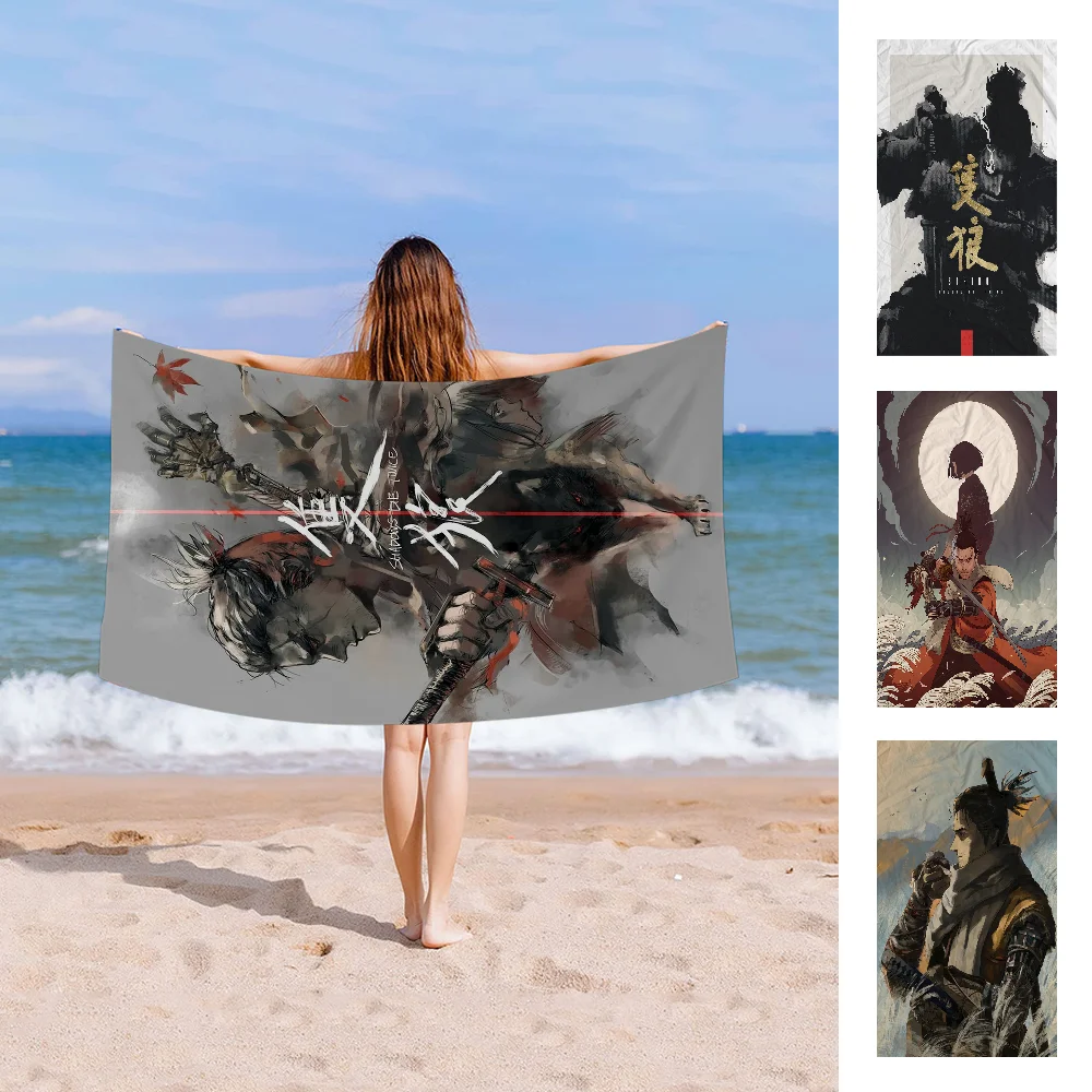 

Sekiro Shadows Die Twice Beach Towels Shower Towel Sauna Travel Spa Microfiber Quick Dry Gym Accessories Cute Room Decor