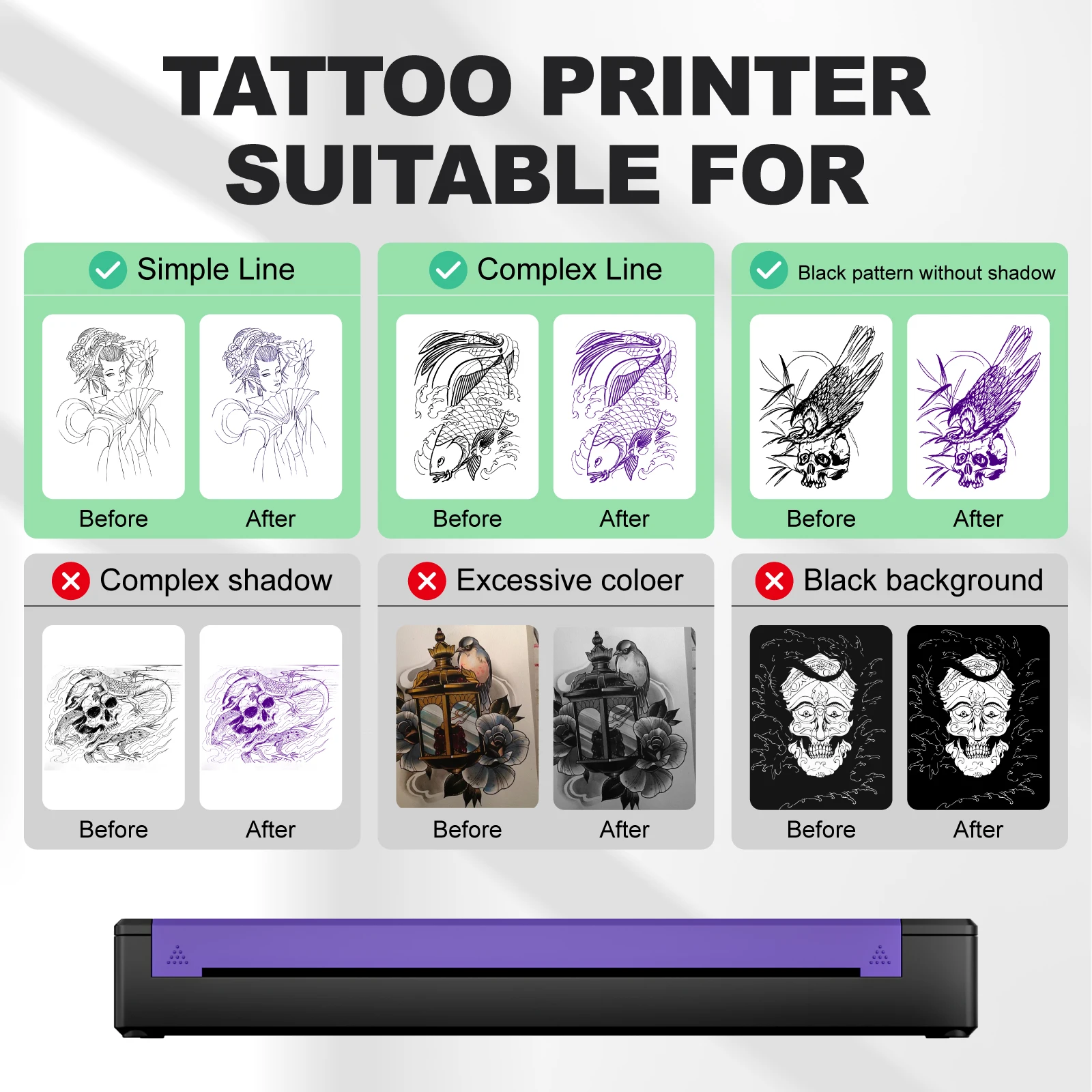 Imagem -03 - Tattoo Thermocopier Wireless Tattoo Transfer Bluetooth Thermal Printer Tattoo For Stencil Machine Printing Mobile Phone Mht-a4