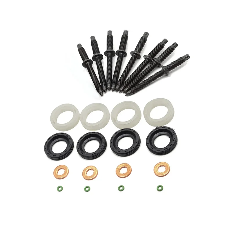 

1set Car Injector Seal Kit FOR FORD FIESTA V FUSION FOCUS C-MAX 1.6 TDCI 9646510980 Fuel Injector Seal Washer O-Ring Kit