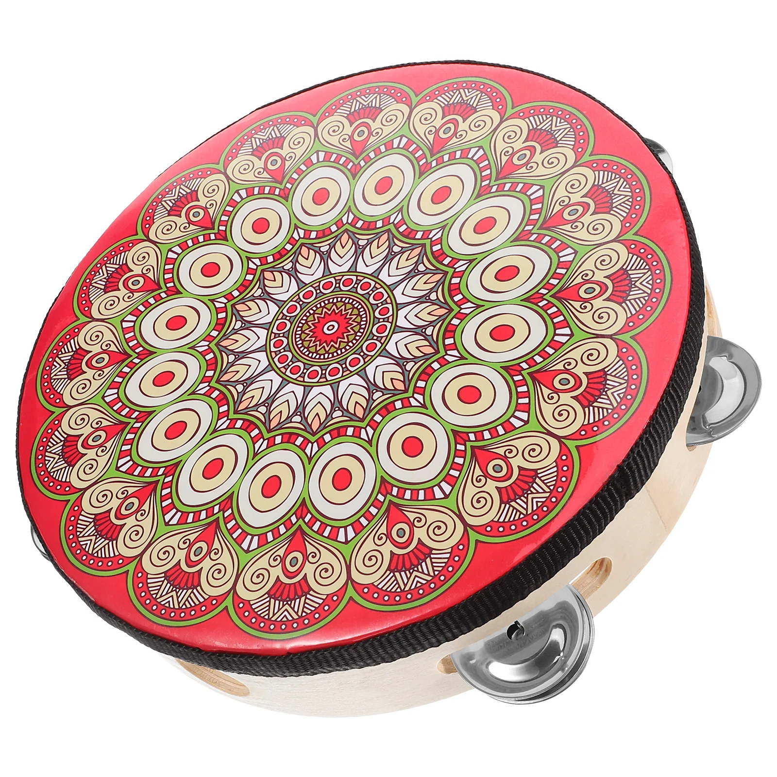 Tambourine Drum Dance Percussion for Kids Musical Instrument Adult Single Row Tambourines Drums Hand Church Professional