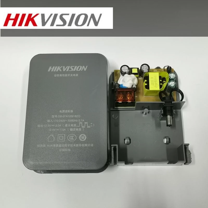 طاقة كاميرا HIKVISION 12 فولت 2 أمبير، ملحقات CCTV للمراقبة بالفيديو للحماية الأمنية، تغذية 12 فولت مقاومة للماء في الهواء الطلق #4