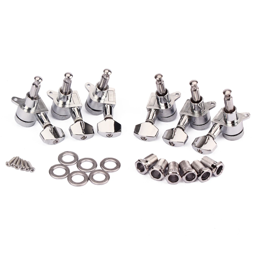 

With Lock Knob Tuning Peg Square Tuner Tuners Machine Heads Pegs Electric Guitar
