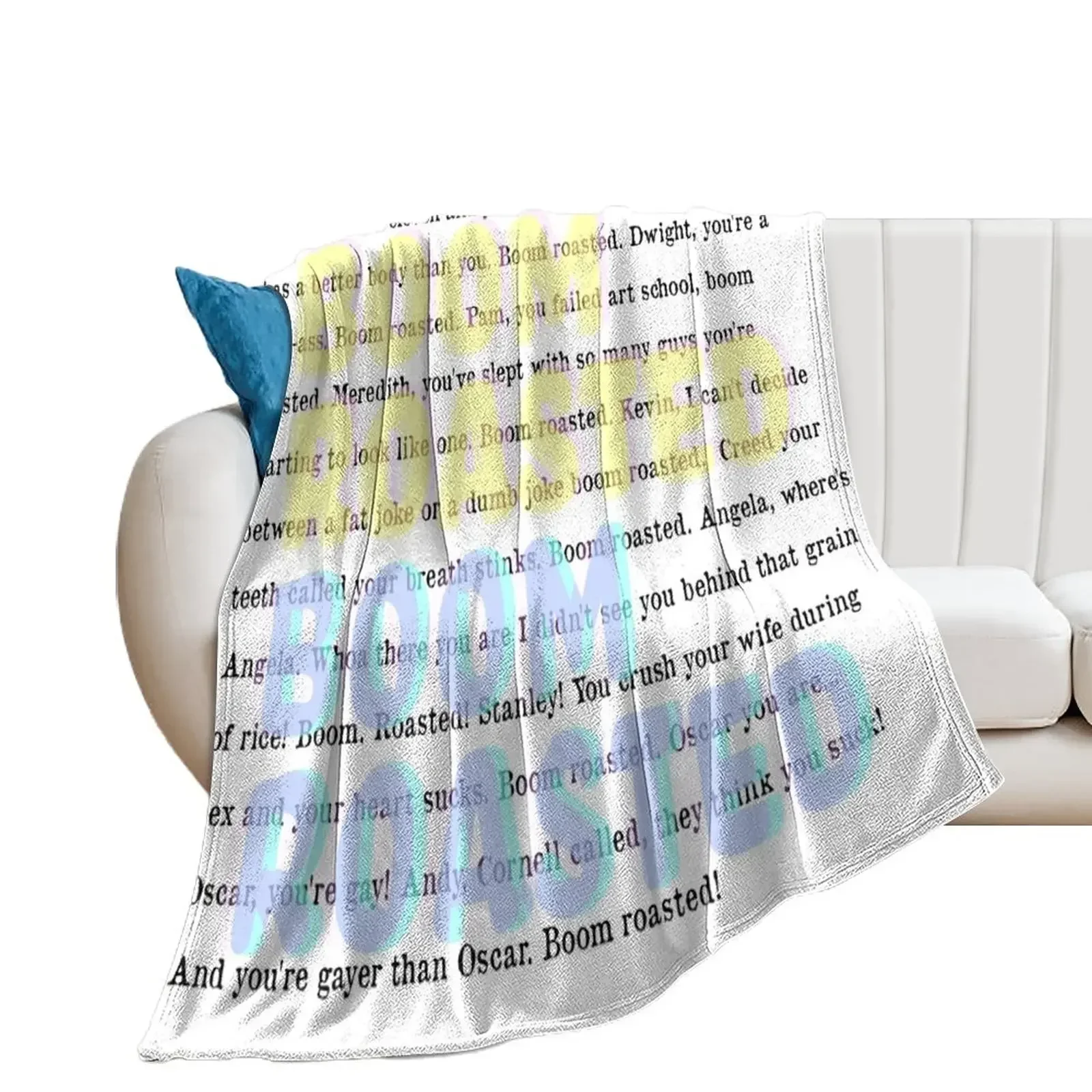 

boom roasted Throw Blanket Soft Plush Plaid Extra Large Throw Blankets