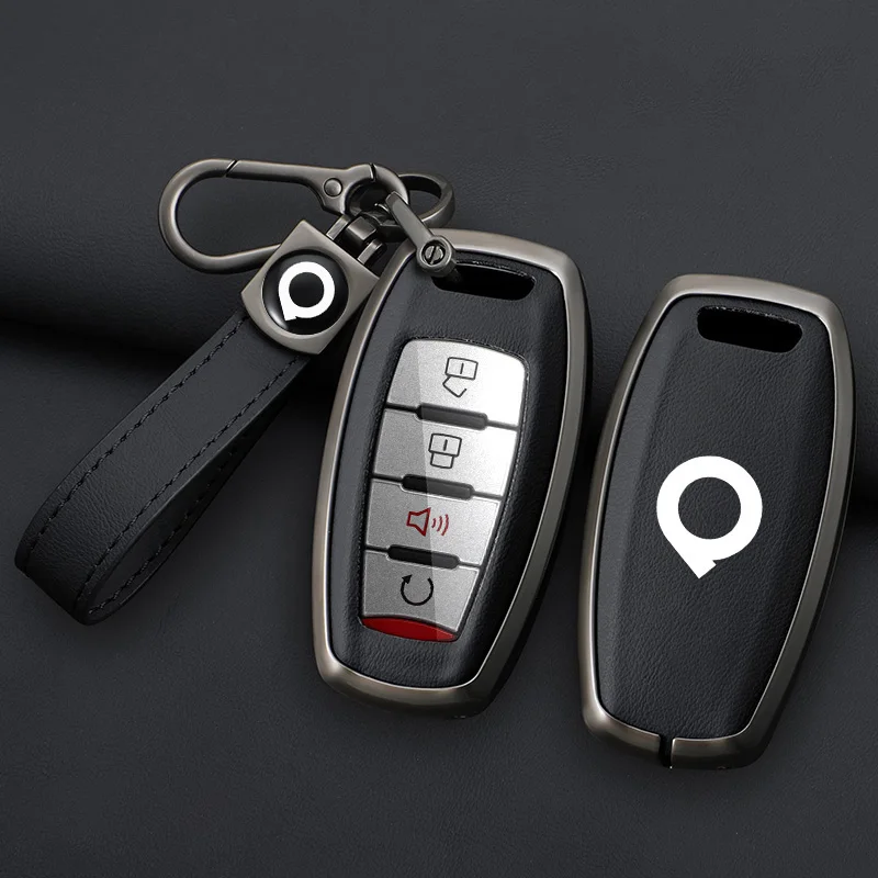 Zinc Alloy Car Remote Key Case Cover For Great Wall Ower GWM P Series Pickup 2019 2020 Great Wall POER Truck Keychain Accessorie