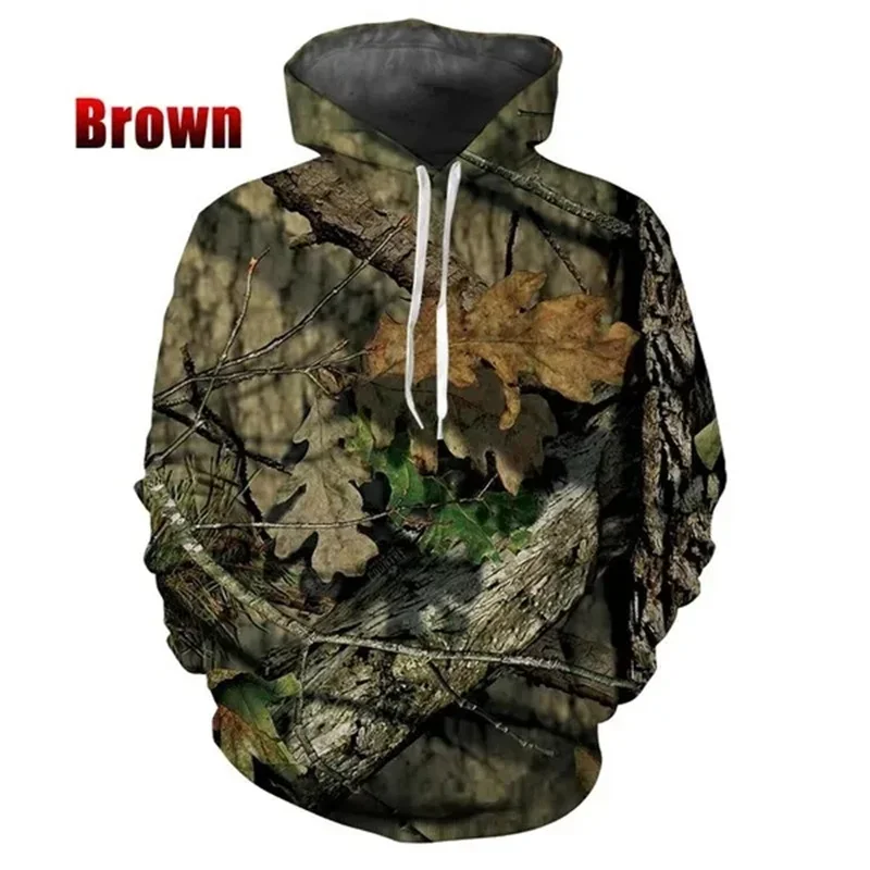 Deer Huntering Camouflage Hoodie Men Autumn 3D Printed Natural Camo Hoodies Harajuku Fashion Womens Clothing y2k Pullover Hoody
