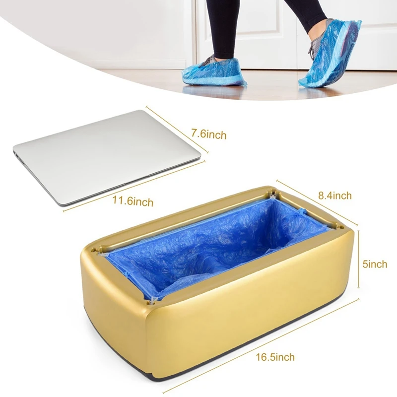 Shoe Cover Machine Automatic Shoe Cover Dispenser 200 Pieces Disposable Plastic Shoe Covers For Home, Office