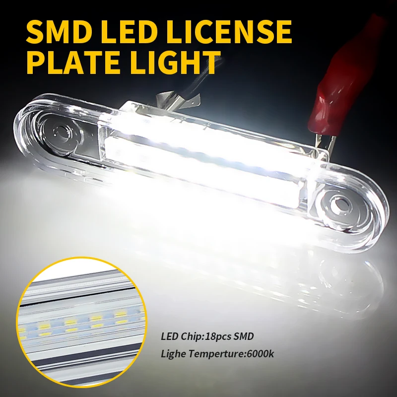 2Pcs For Mercedes Benz E-Class W124 W201 C-Class W202 LED License Plate Light Number Plate Lamp Car Accessories A1248200256