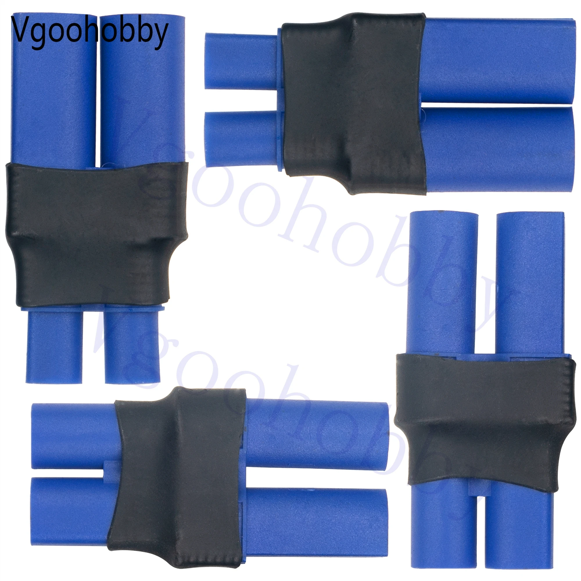 2Pairs EC5 to EC3 Connector Adapter Female Male Plugs Adaptor for RC FPV Drone Car Boat Lipo NiMH Battery Charger ESC