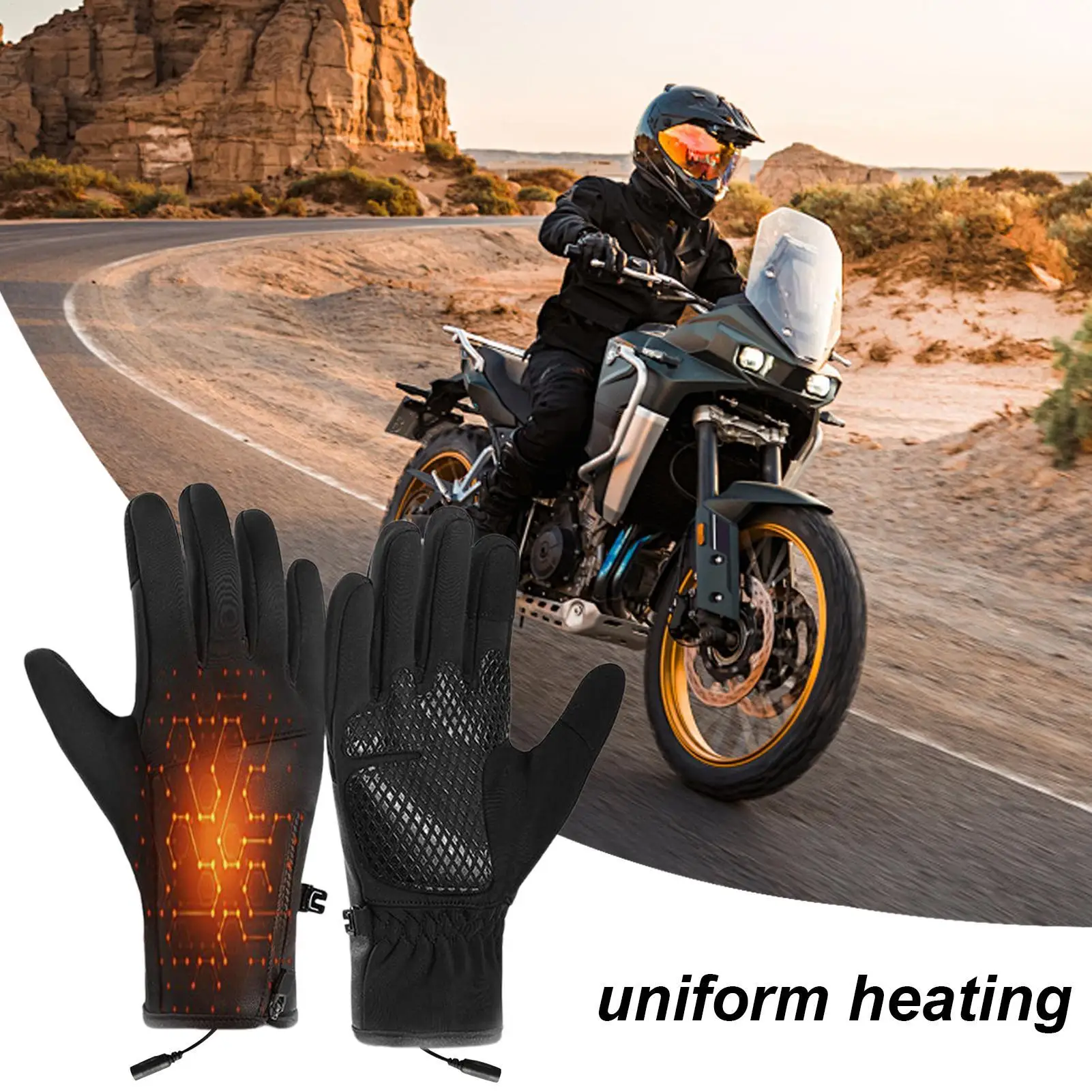 

Electric heating gloves for men and women charging travel cold-proof warm gloves autumn and winter outdoor cycling heating glove