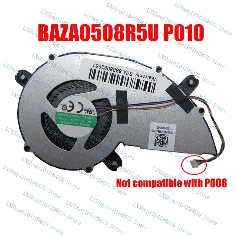 

Laptop CPU Fan Applicable AVC BAZA0508R5U P010 DC5V 0.5A 4PIN Brand New