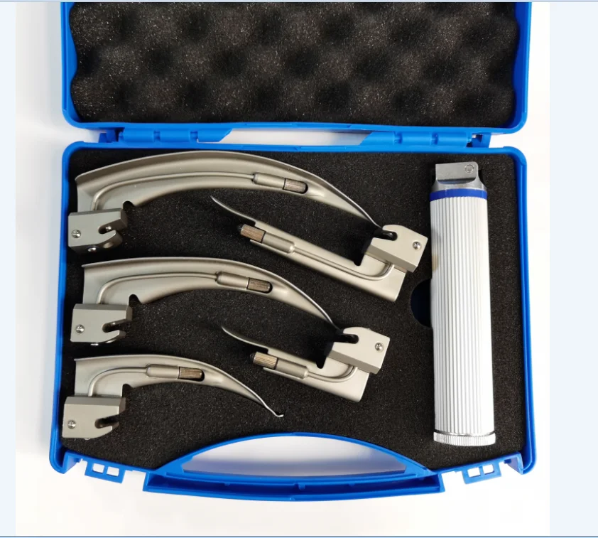 

HC-G031A Stainless Steel Economical Fiber Optic Laryngoscope Set 5 blades For Adult And Neonate Use