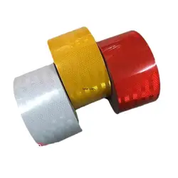 Diamond Grade PET Reflective Tape 10CM*5M Red White Fluorescent Yellow Blue Self Adhesive Reflectors Tape  Prismatic For Vehicle