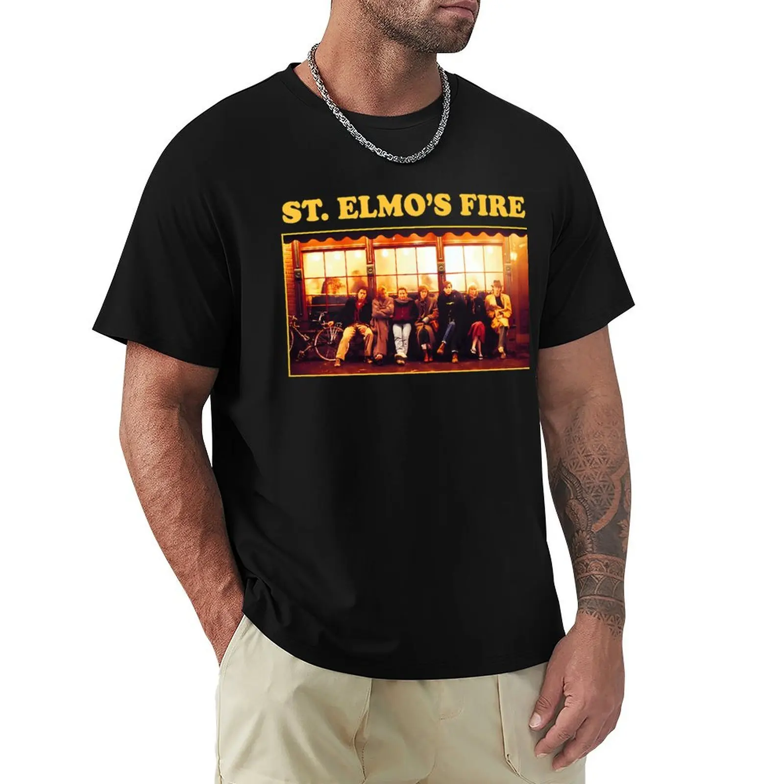 st. elmo's fire T-Shirt fashion shirts sweat oversized topping anime shirts men