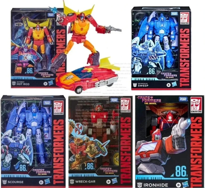 In Stock Takara Tomy Transformed Toy SS86 Hot Rod Iron Starscream Gnaw Slag Jazz Wreck-Gar Scourge SweepsBlurr Doll