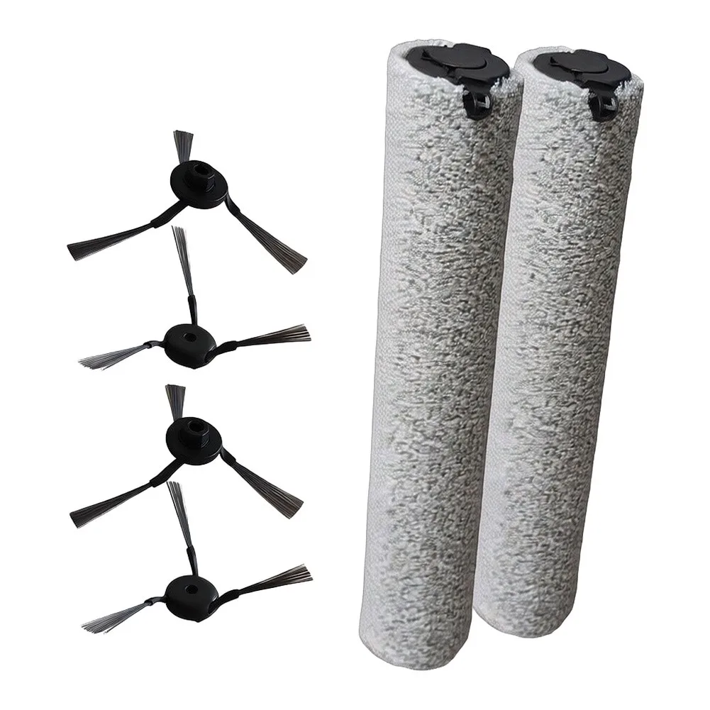 For Dreame Aqua10 for Ultra Brush Accessory Kit: 2 Mop Rollers Supporting 75C Wash + 4 Side Brushes for Detail Cleaning