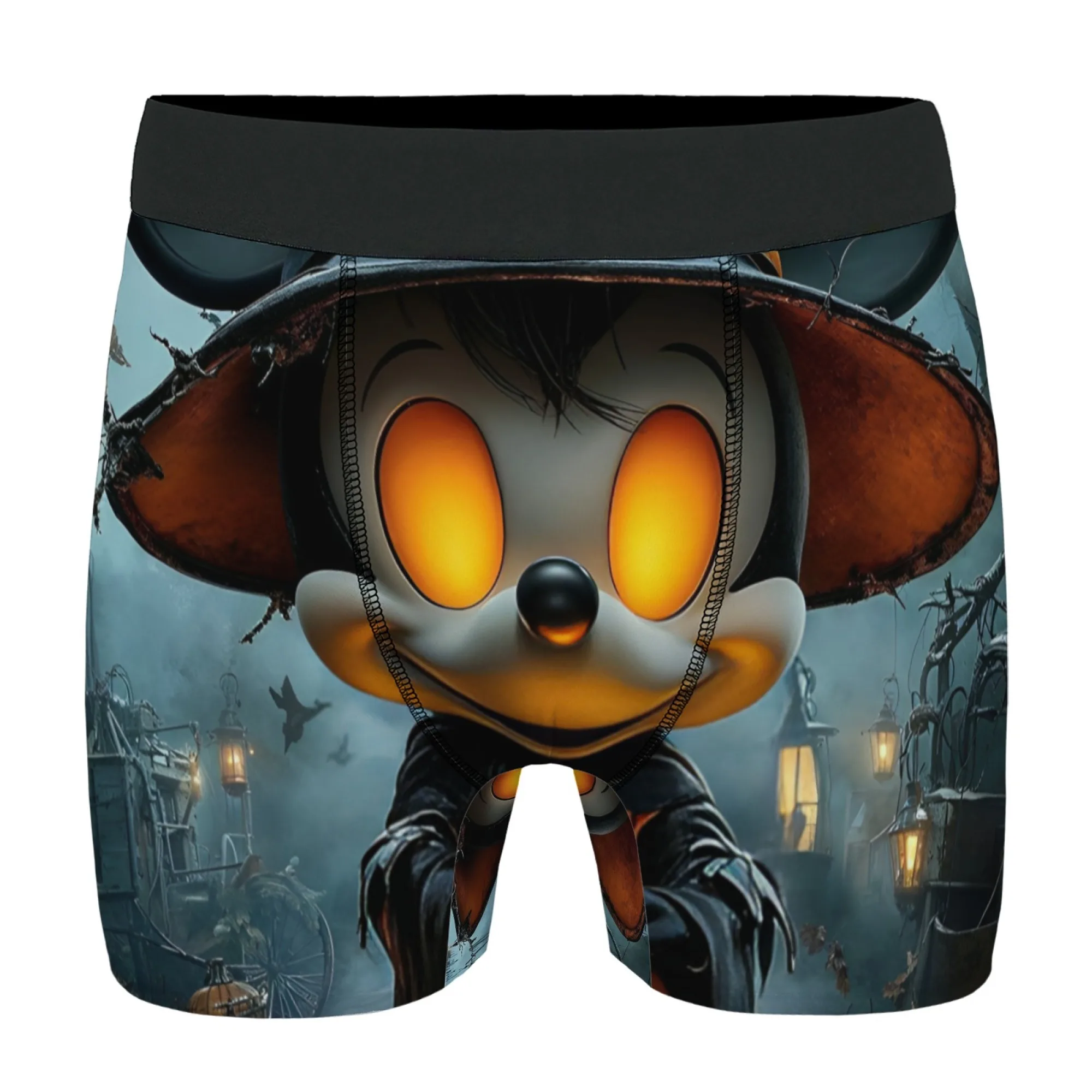 

Novelty retro Halloween Mickey casual print cartoon comic style men's underwear comfortable breathable men's boxer shorts gift