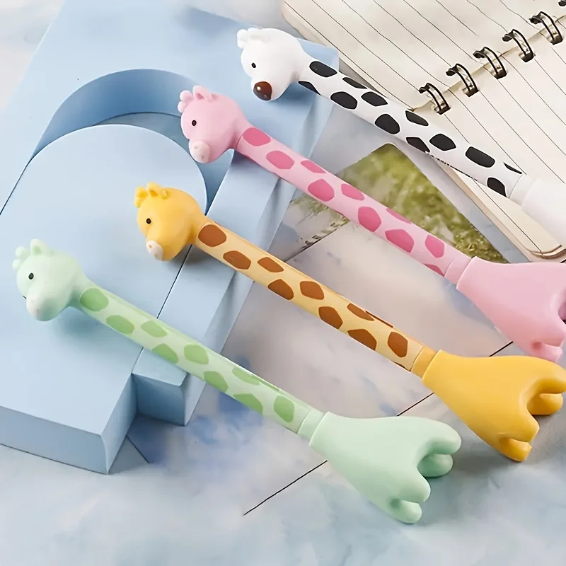 conjunto-de-10-canetas-de-gel-pretas-com-cores-aleatorias-em-formato-de-girafa-canetas-de-gel-criativas-de-girafa-material-escolar-fofo-e-esteticamente-agradavel-premios-suprimentos-de-escritorio