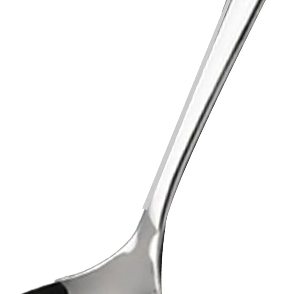 2Pcs Rustless Steel Soup Spoon Moderate Deep Comfort‑grip Household Scoop Mirror‑polished Solid Handle Soup Utensil Hot‑pot