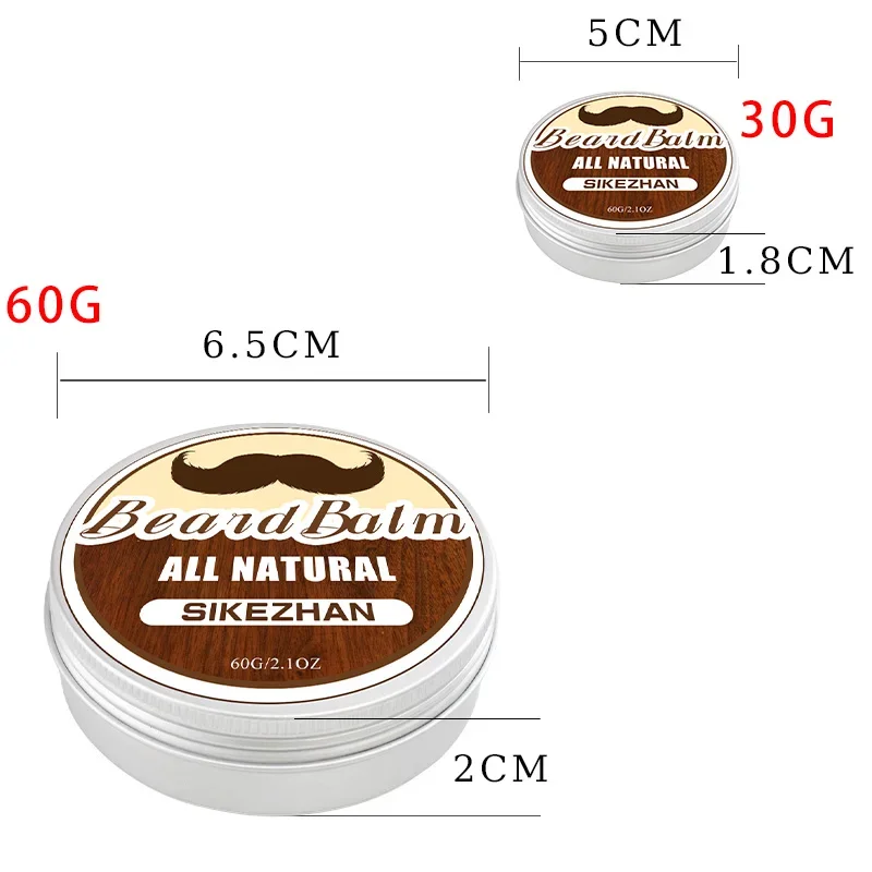 بلسم مغذي لللحية للرجال الطبيعي للتحكم في الزيوت وترطيب عميق واستعادة تليين وتحسين تساقط الشعر وبلسم نمو اللحية