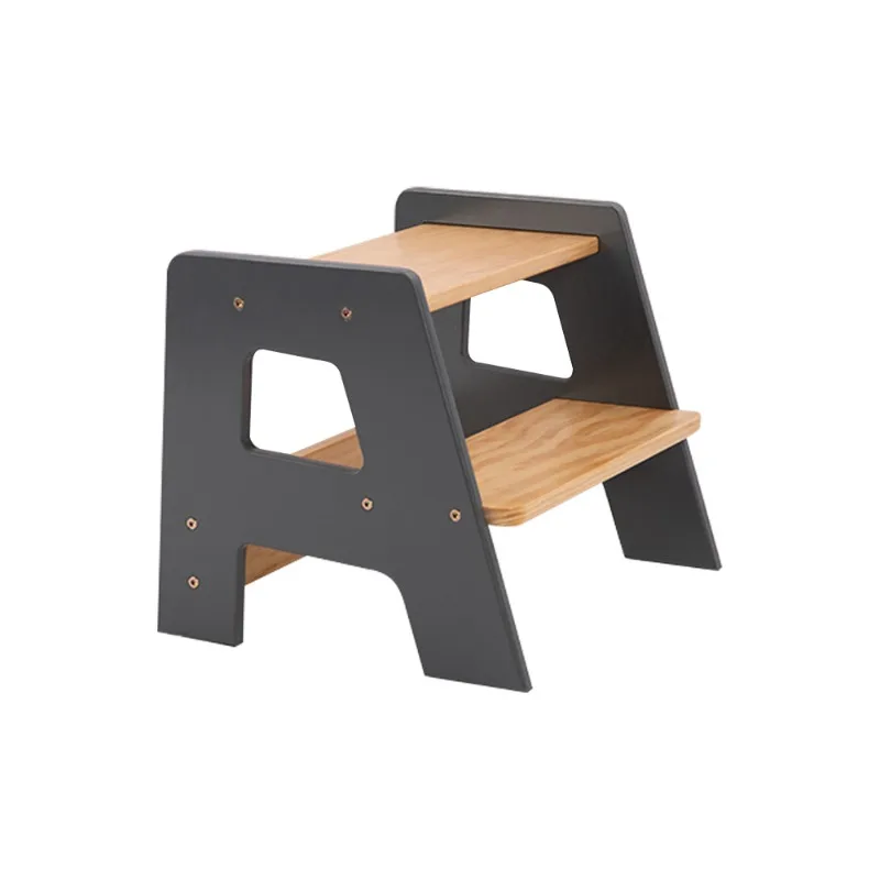 

Children's Step Stool Household Two-Step Montessori Kitchen Stool Natural Step Stool Bathroom Step