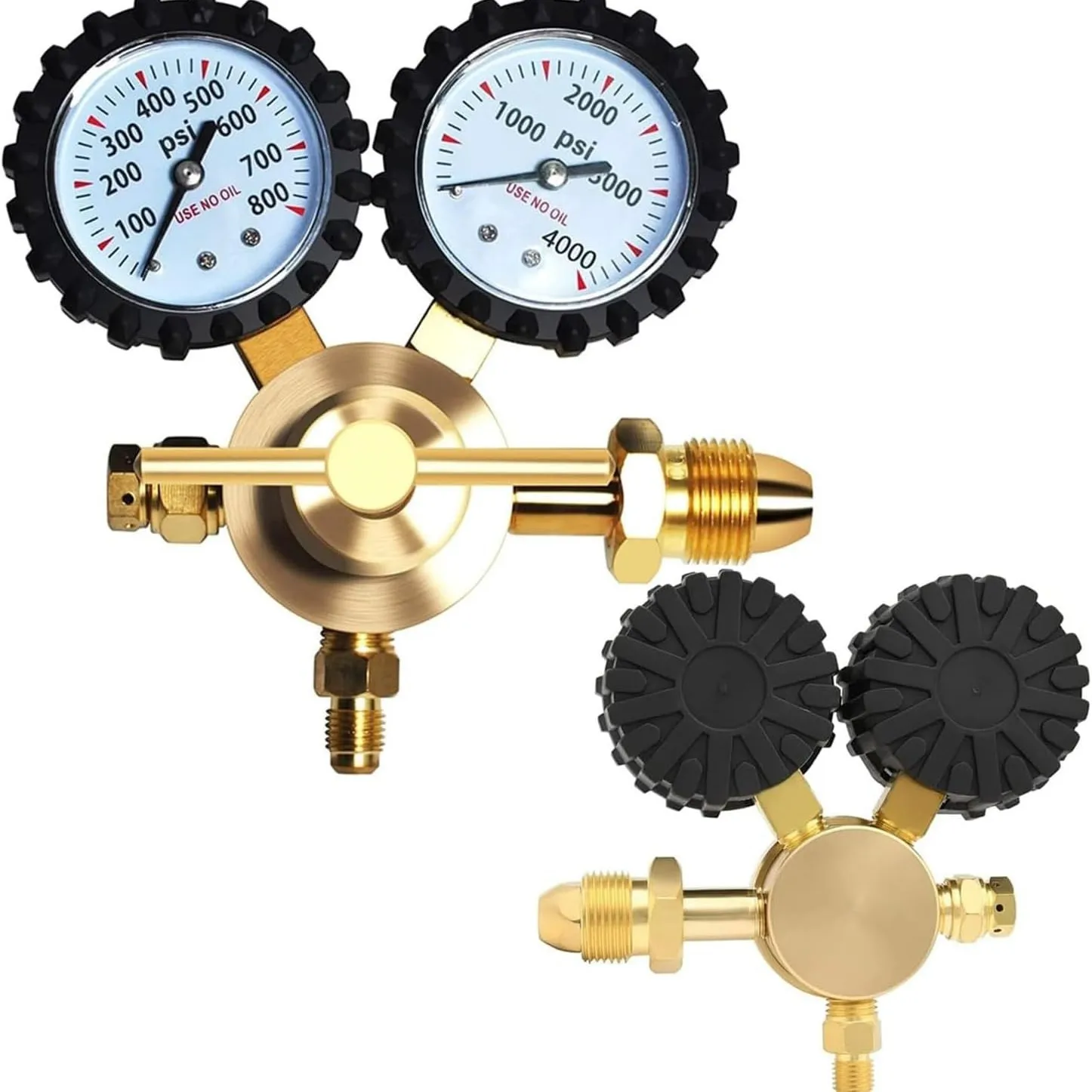 

Регулятор давления азота с шлангом 60 дюймов, входным соединением CGA580 и наружной резьбой 1/4 дюйма