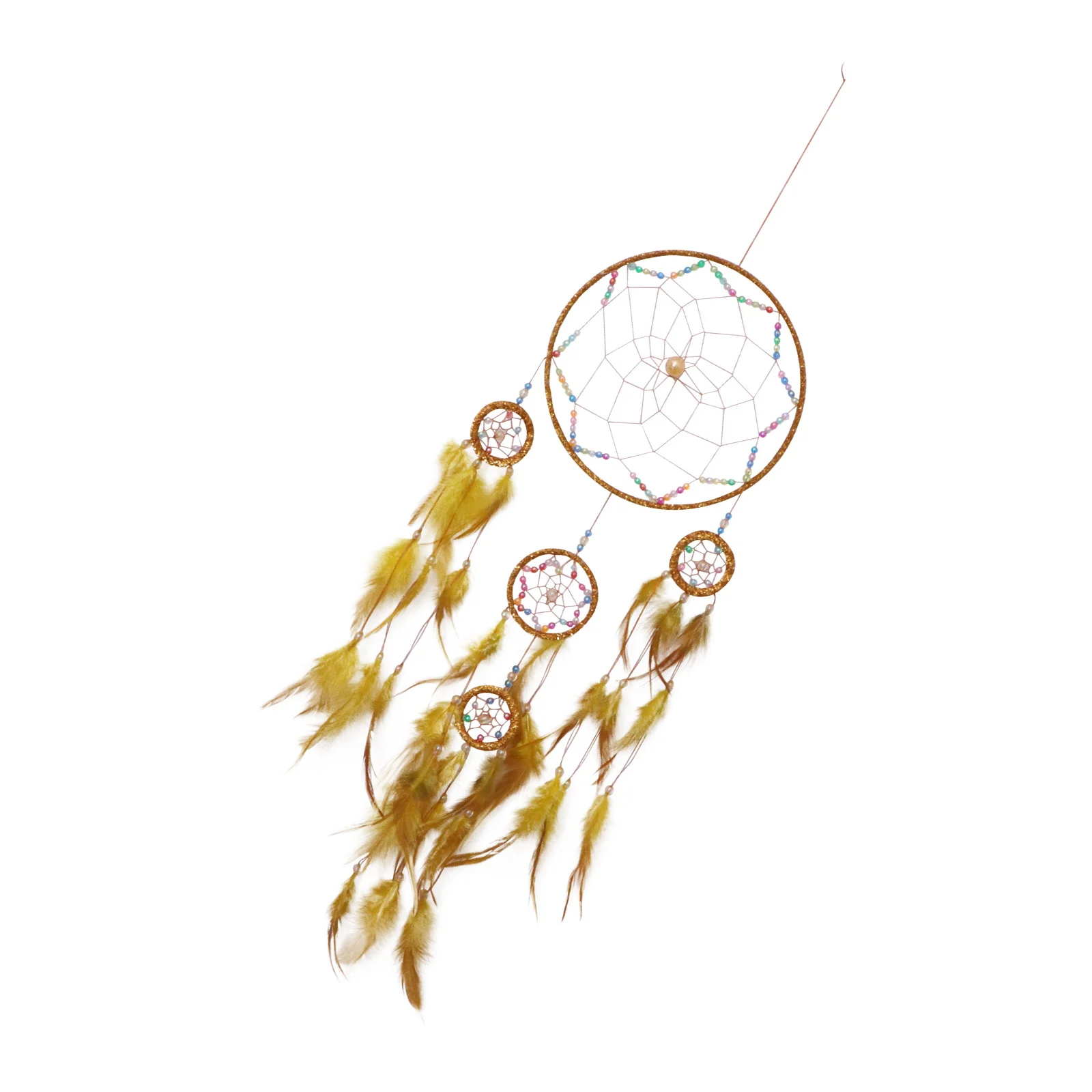 

1pc Hanging Decor Yellow Bohemian Wind Chime Craft Wall Garden Room Decoration Ornament Photo Prop Birthday Gift