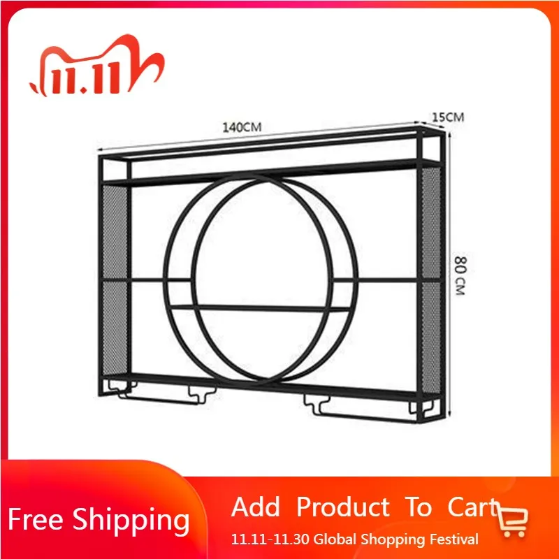유럽 ​​빈티지 와인 캐비닛 디스플레이 미니멀리스트 심플한 디자인 와인 캐비닛 서 주방 소박한 금속 Estante 장식