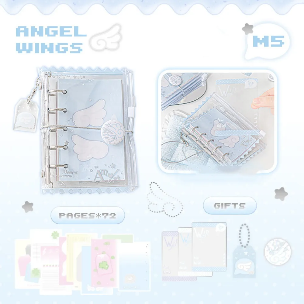 

Learn Ledger Hand Ledger M5 Pocket Binder Notebook Mini Portable Loose-leaf Notebook Cute Diary Hand Account Book Gift