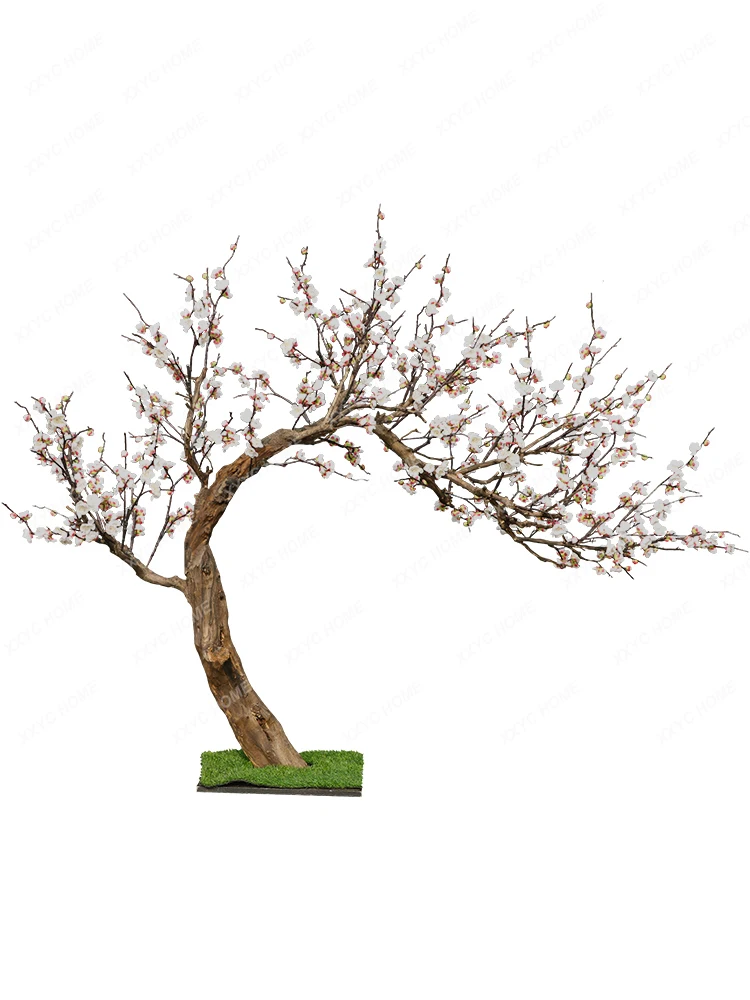 Solid Wood Imitative Tree Large Wintersweet Fake Trees Indoor Living Room Decoration Greenery Decoration Floor Plum Tree