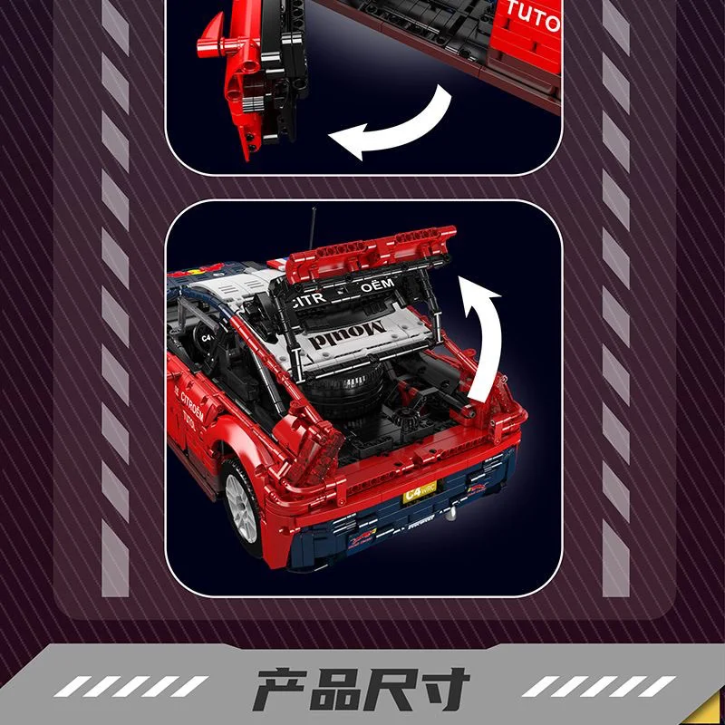 Molde rei c4citroën racing13187alta dificuldade quebra-cabeça montagem bloco de construção modelo ornamento meninos brinquedo