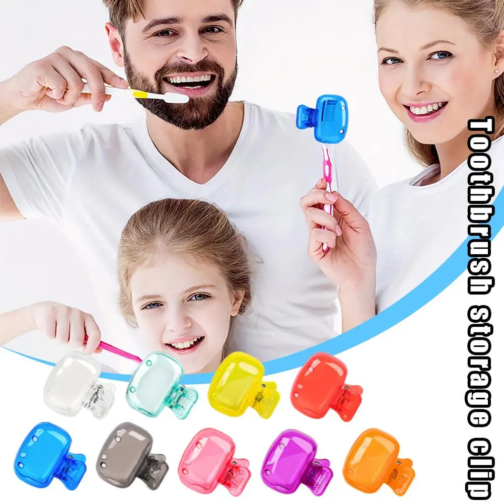 

1PCS Toothbrush Protective Storage Clip Plastic Dustproof Head Protector Cap For Travel Hiking Camping Bathroom Accessories S6R2