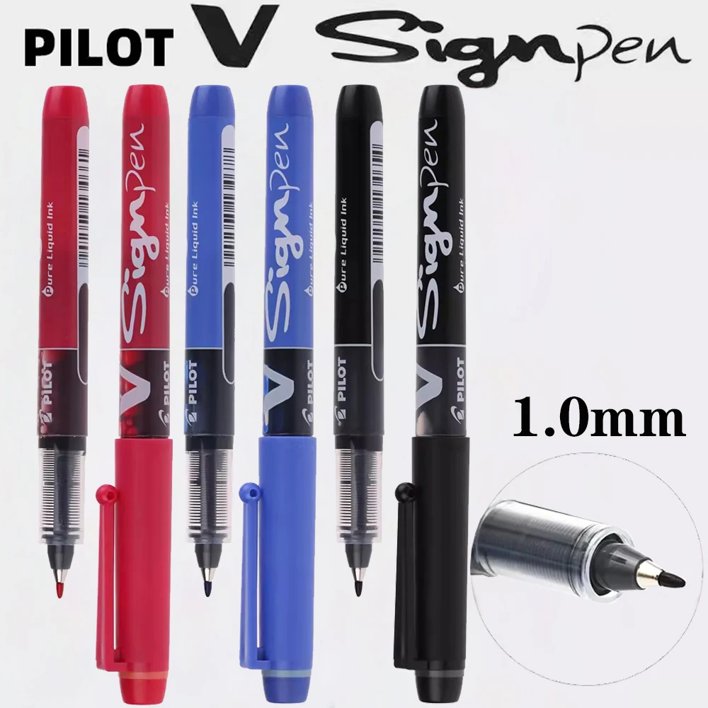 12 Pcs Japan PILOT V-sign Gel Pen SW-VSP Large Capacity Marker Sketching Design Hand Painted 1.0mm Office Accessories Stationery