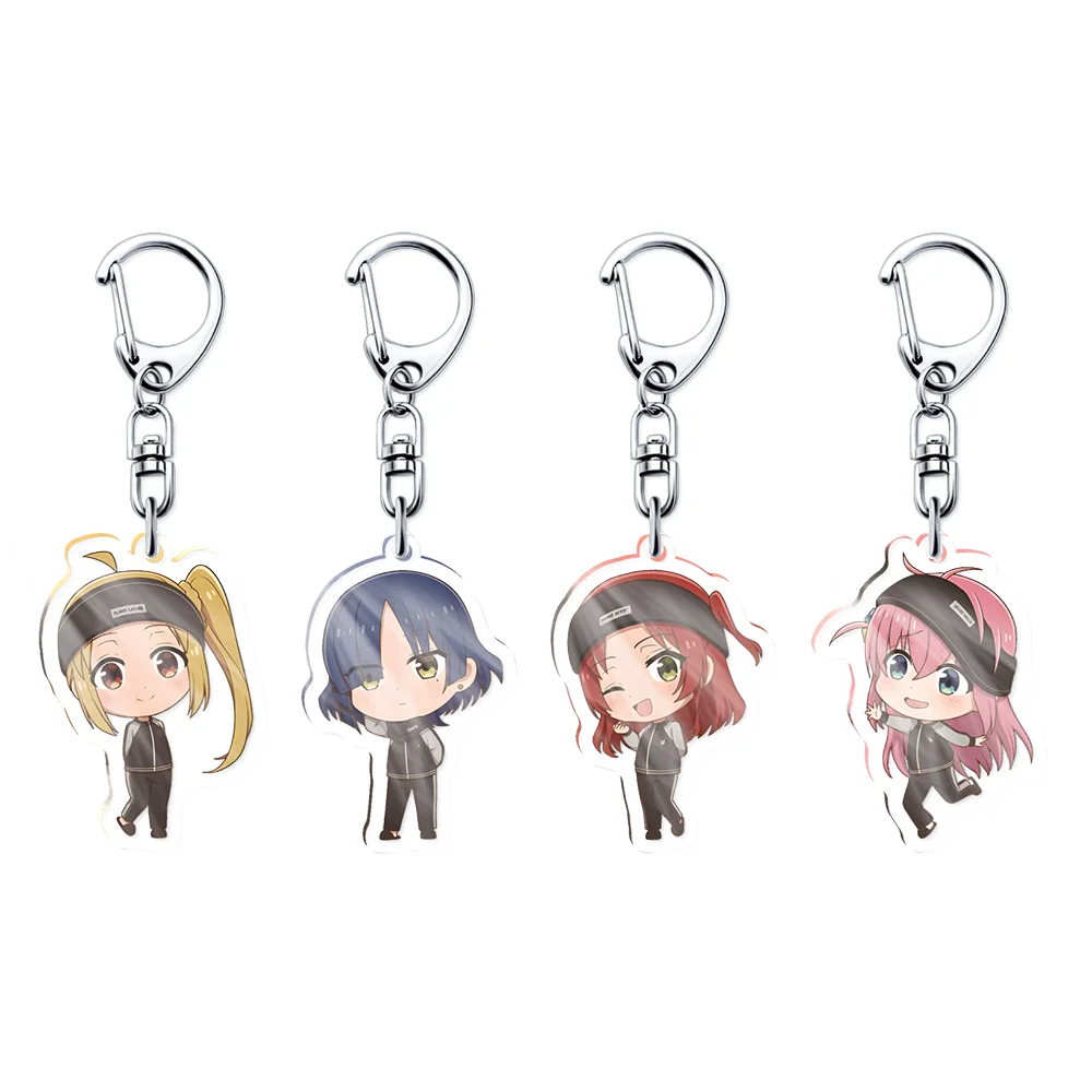 

6cm Anime Bocchi The Rock Girls Acrylic Keychain Gotou Hitori Ijichi Nijika Yamada Ryo Kita Ikuyo Figures Pendant Key Ring Gifts