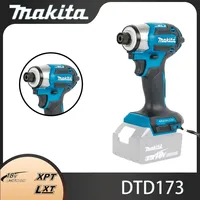 Makita 18V LXT Cordless Impact Driver DTD173 Brushless Electric Drill Screwdriver Wood/Bolt T1/T2-Mode Twin LED Light 180 N·m