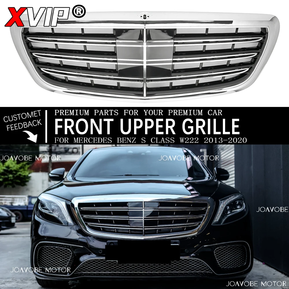 

Гоночная решетка XVIP Chrome Silver AMG Style для Mercedes Benz S-Class W222 13-20 S350 S400 S450 S450 S500 S550 S560 S600 S63 AMG