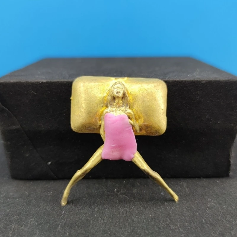 

Abstract Female Form Sculpture Antique Brass, Art Deco Style Collectible Statue for Modern Home Decor