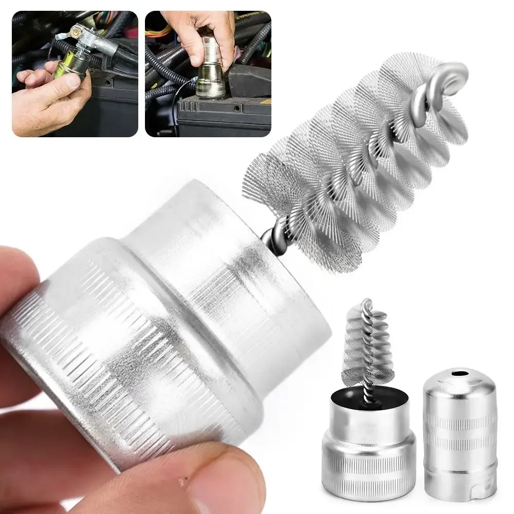 

Dirt Removal Battery Terminal Cleaner Corrosion Resistant Durable Wire Brush Multi-functional Battery Post Cleaner Auto Repair
