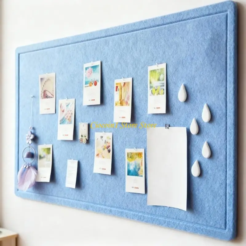 A3PC Reusable Adhesive Felt Wall Board Notice Display Panel with Sound Absorption Easy Installation for Workspaces Decors
