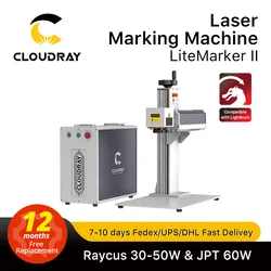 Cloudray Raycus & JPT 30/50/60W Fiber Laser Color Marking Machine For Gold Silver Stainless Steel Copper Aluminum Sheet